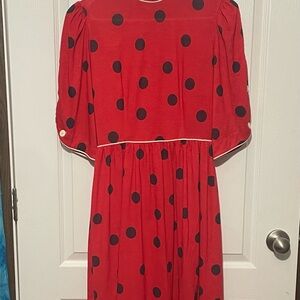 Vintage Red Polka Dot Dress